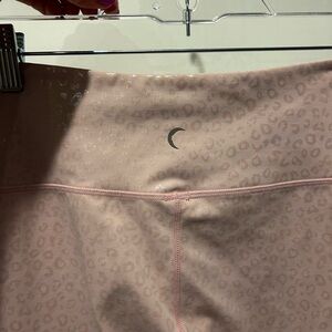 Zyia Pink Sparkle Leopard Print Leggings